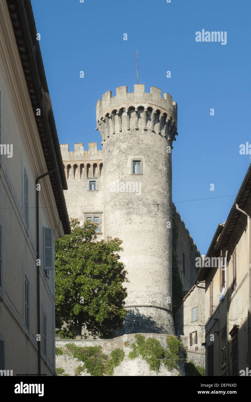 Castello Orsini-Odescalchi, ein Gebäude aus dem 15. Jahrhundert in Bracciano, Latium, Mittelitalien. Stockfoto