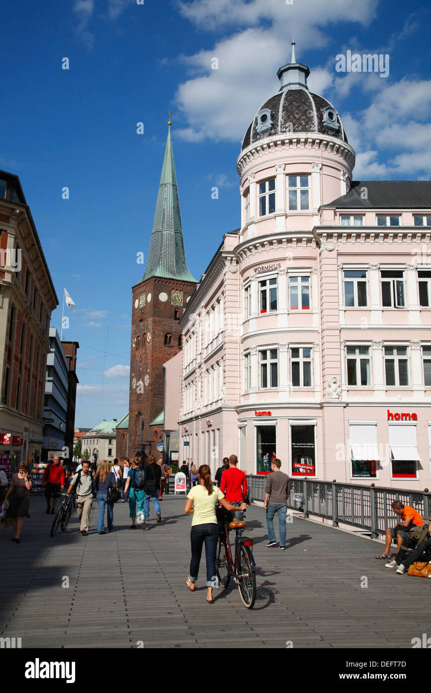 Einkaufsstraße, Århus, Jütland, Dänemark, Skandinavien, Europa Stockfoto
