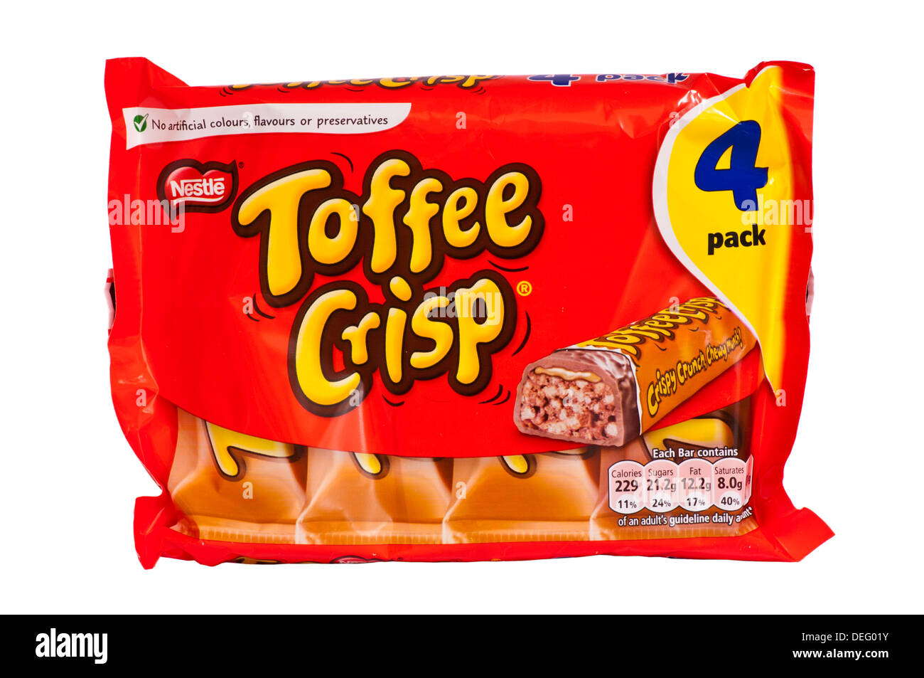 Multipack von Nestle Toffee Chips knusprig Stockfoto