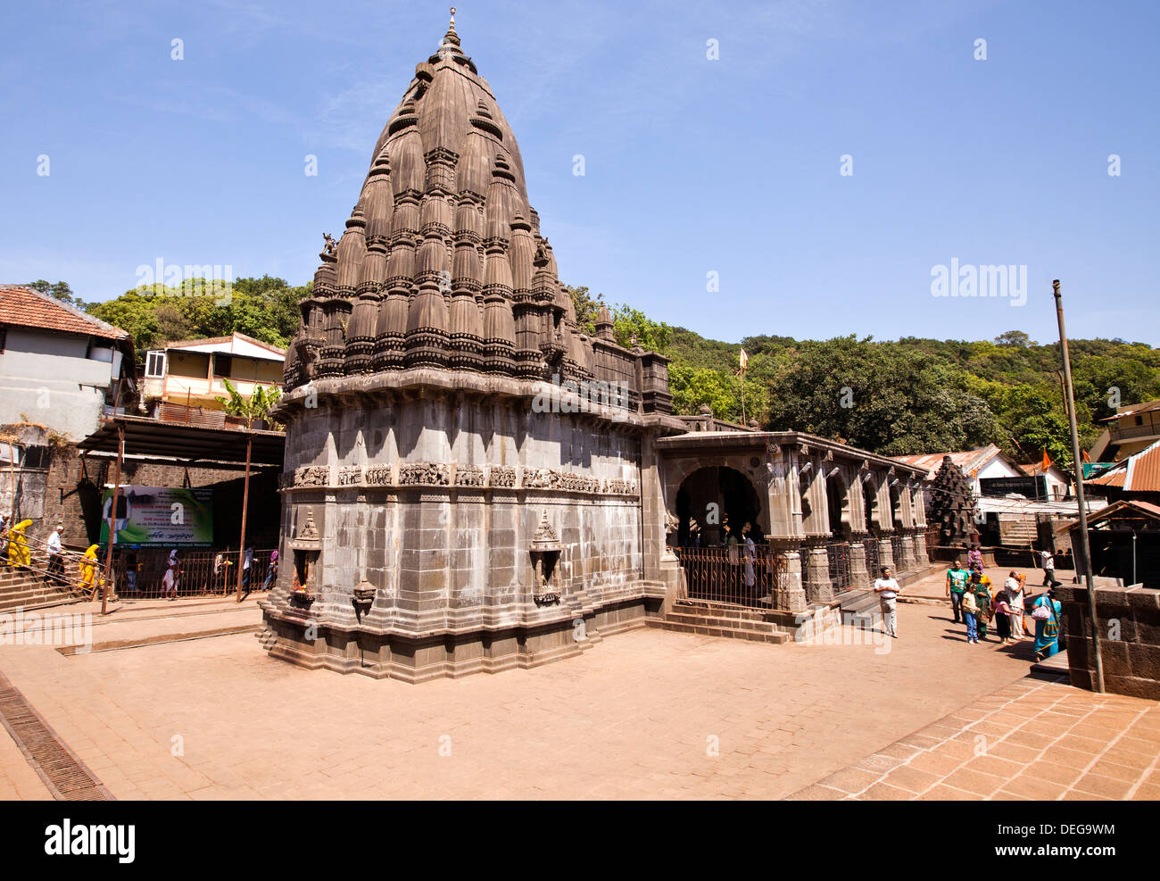 Fassade des einen Tempel, Bhimashankar, Pune, Maharashtra, Indien Stockfoto
