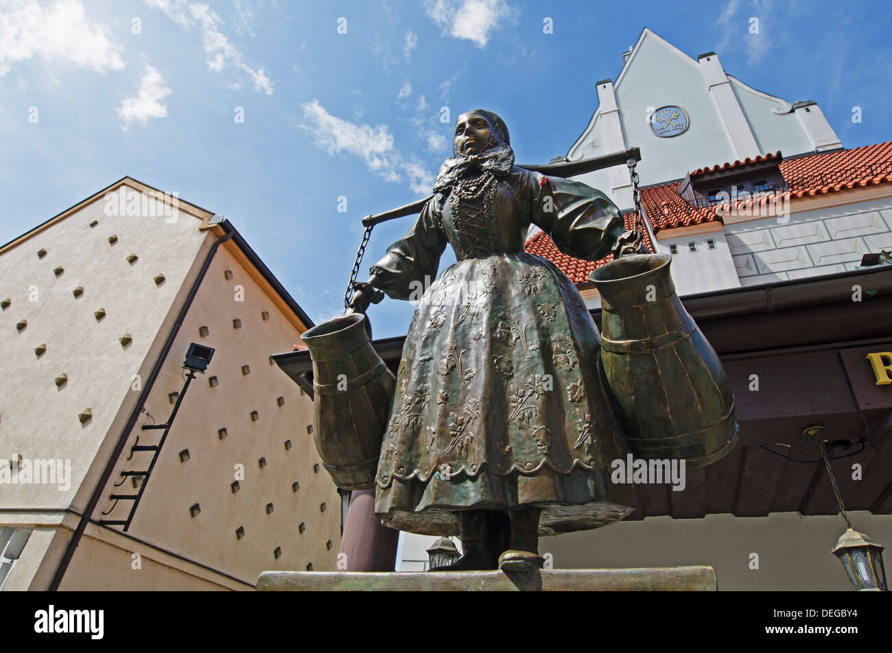 Bamberg-Frau Statue, historische Altstadt, Poznan, Polen, Europa Stockfoto
