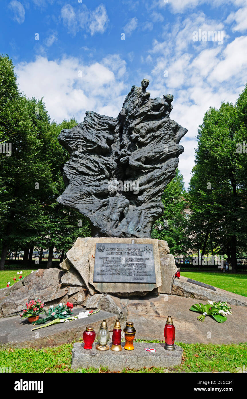 Gedenkstätte für Tote durch Russland, Poznan, Polen, Europa Stockfoto