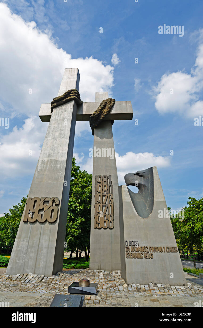 Denkmal für die Opfer von Juni 1956, Poznan, Polen, Europa Stockfoto
