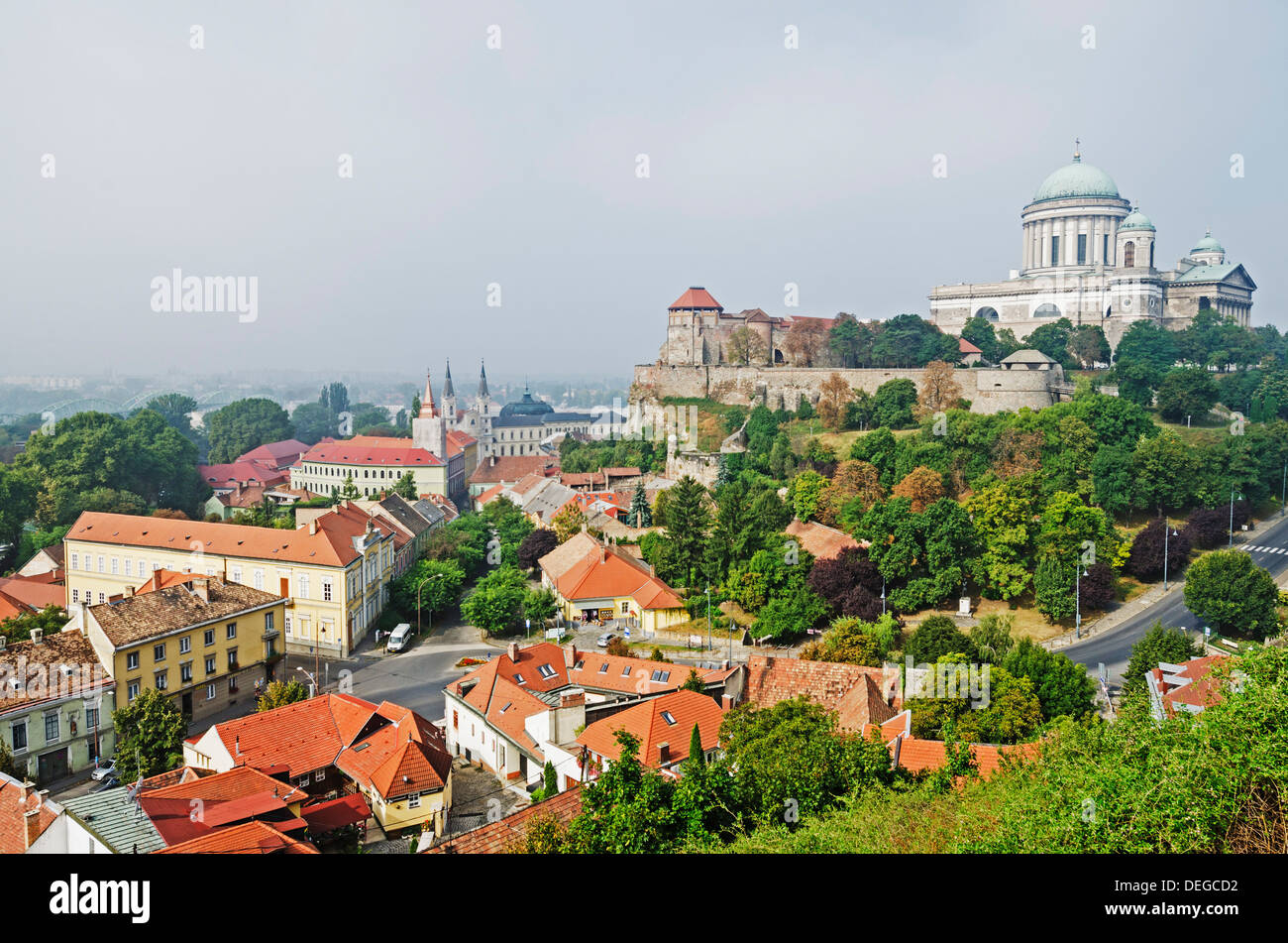 Klassizismus des 19. Jahrhunderts Esztergom Bazilika, größte Kirche in Ungarn, Esztergom, Budapest, Ungarn, Europa Stockfoto