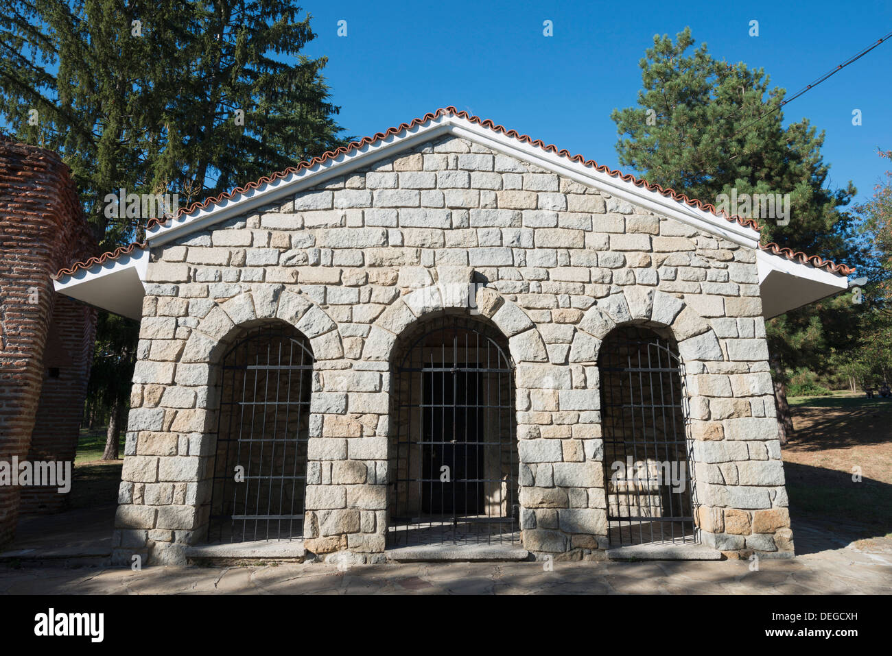 Thrakische Grabstätte von Kazanlak, UNESCO-Weltkulturerbe, Kazanlak, Bulgarien, Europa Stockfoto