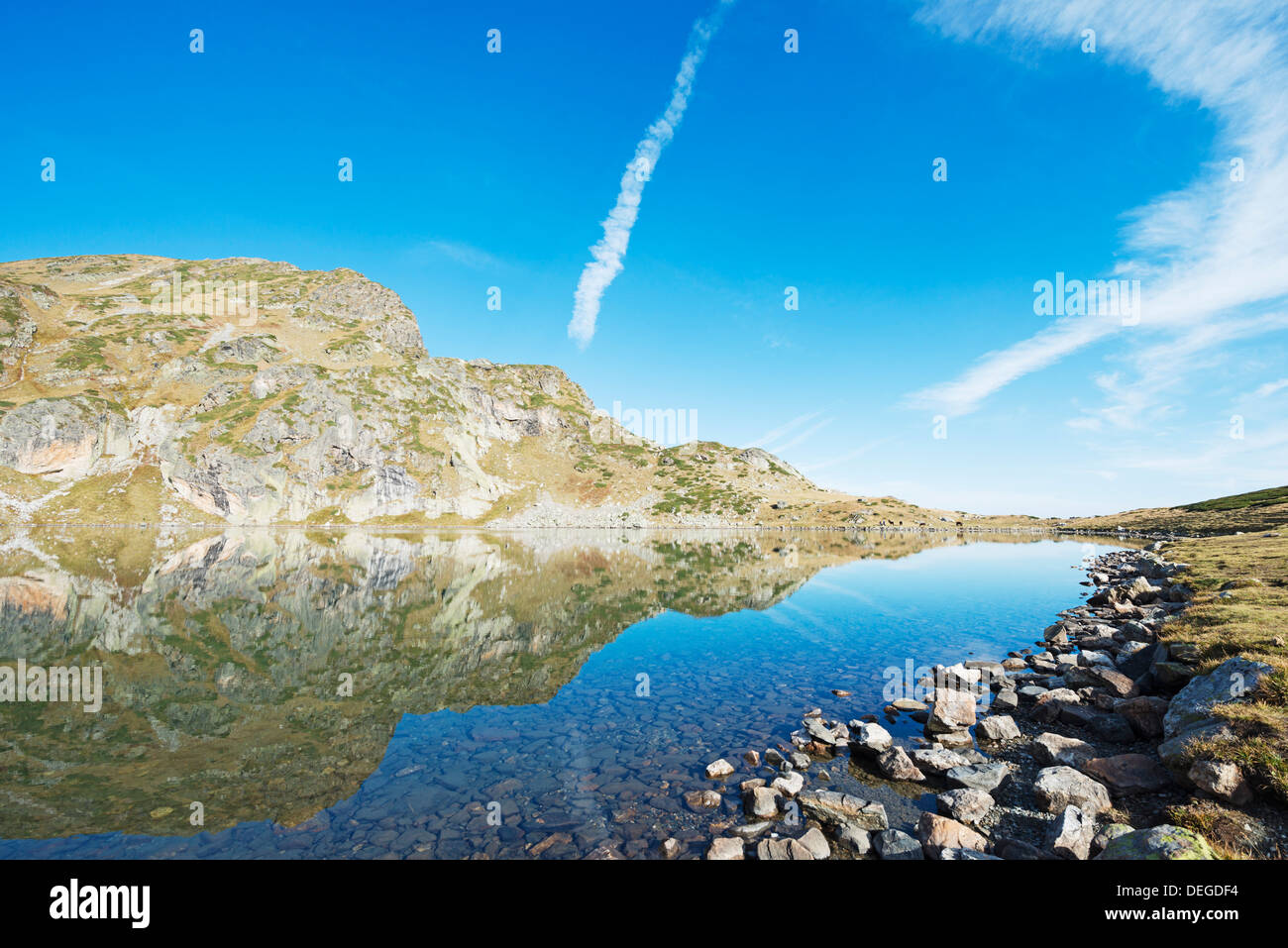 Sedem Rilski Journalistik (sieben Rila Seen) Wandern, Bulgarien, Europa Stockfoto