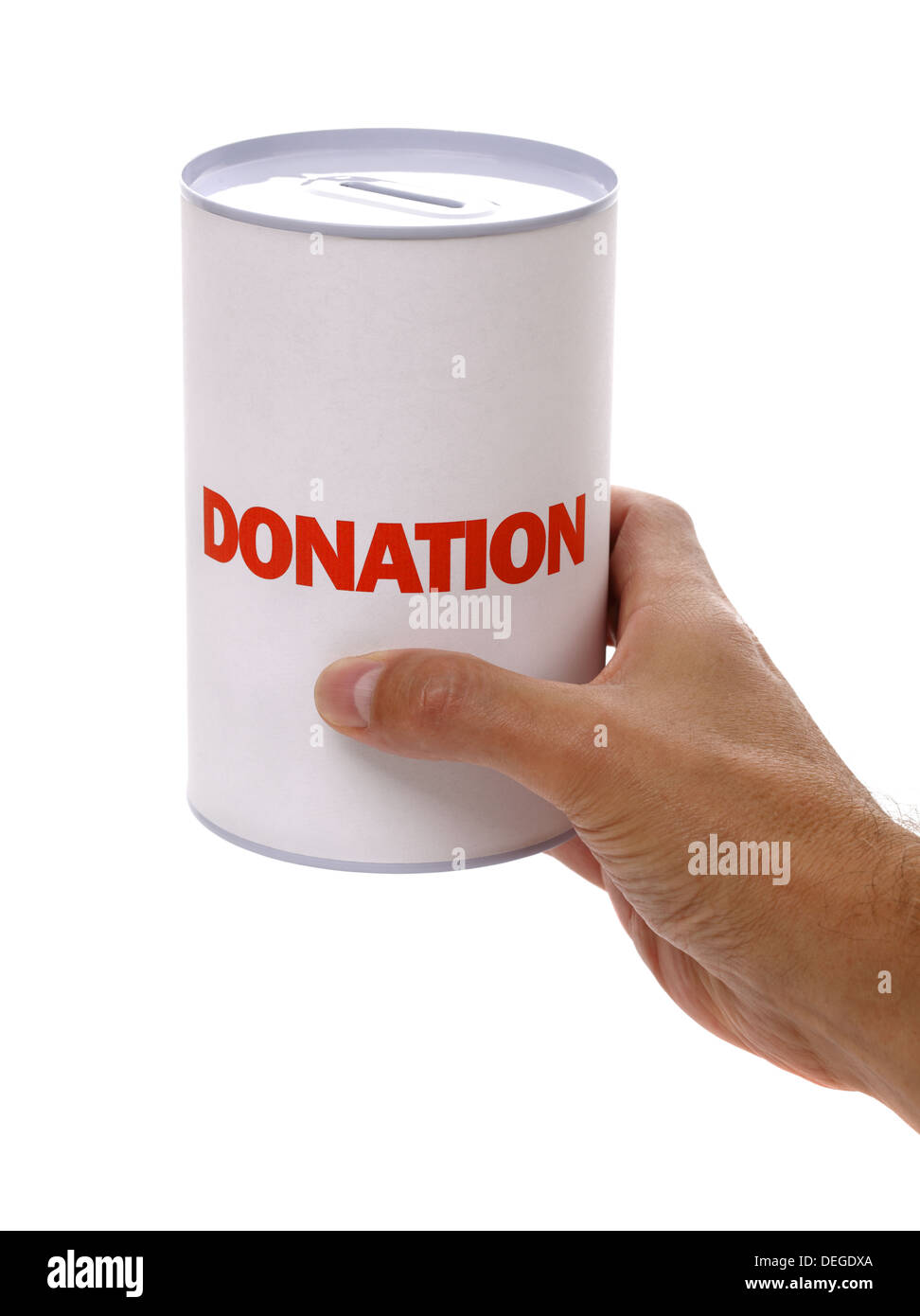 Spendenbox Stockfoto