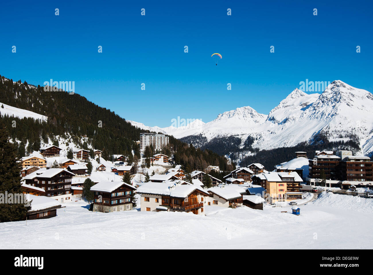 Arosa Mountain Resort, Europa, Schweiz, Graubünden, Schweizer Alpen Stockfoto