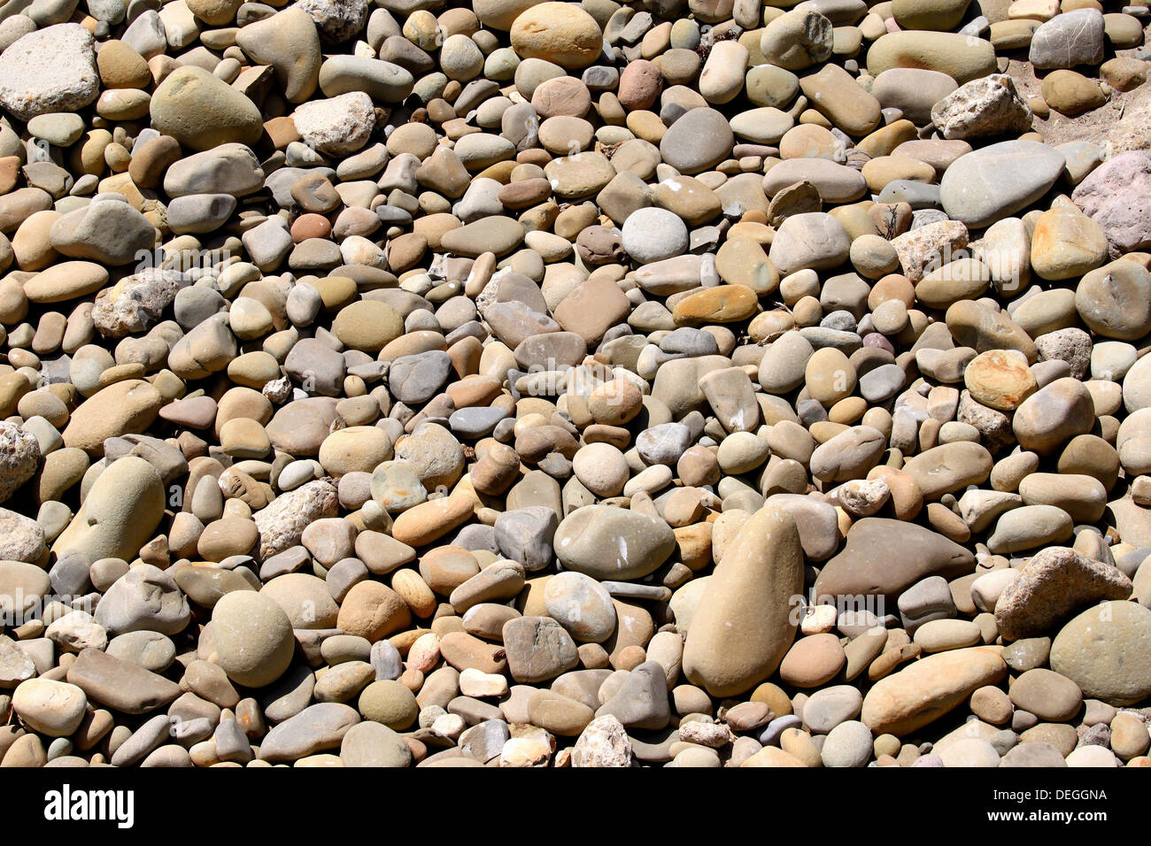 Flusskiesel Rock Stockfoto