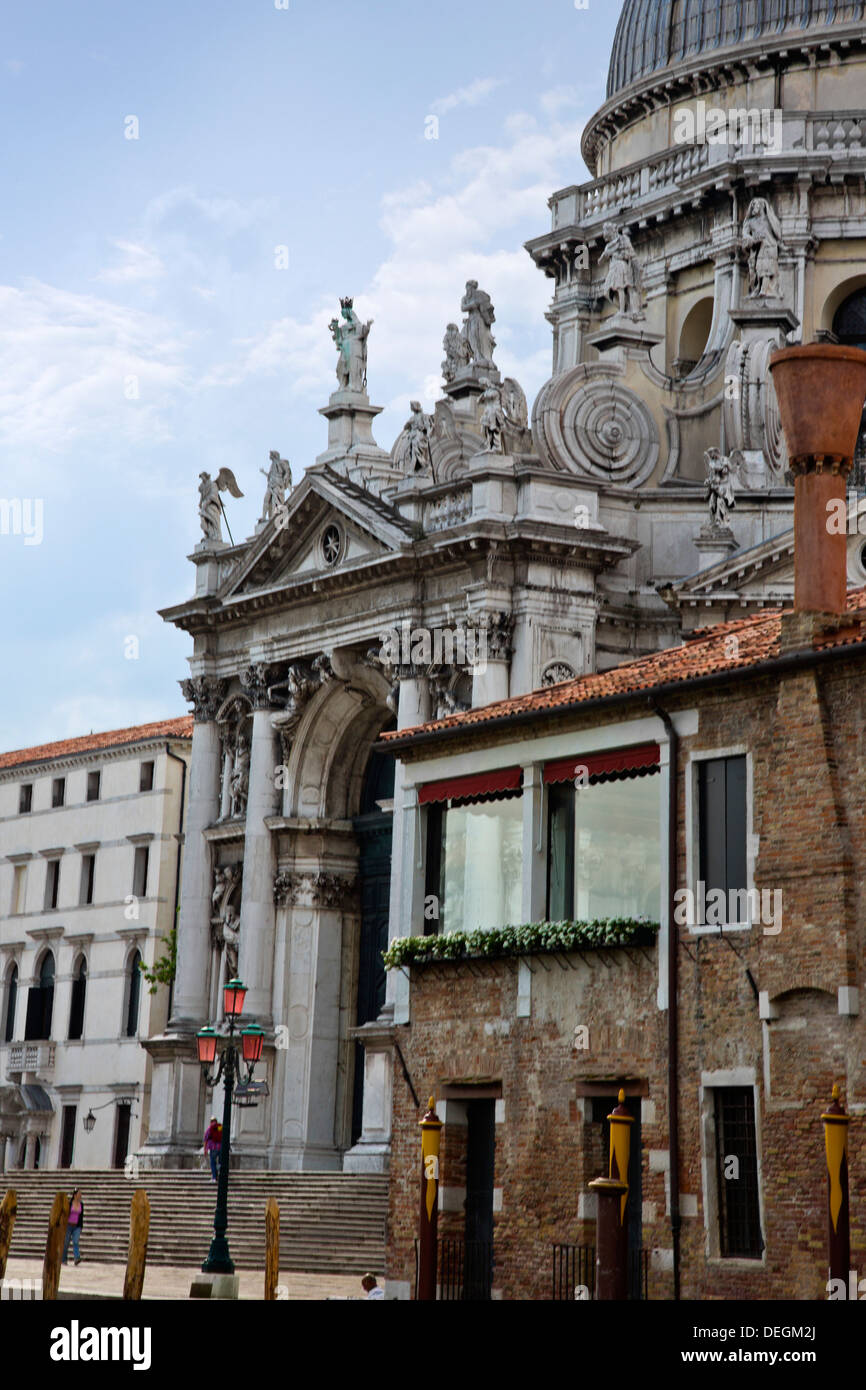 Fassade der Kirche Santa Maria Della Salute, Venedig, Veneto, Italien Stockfoto