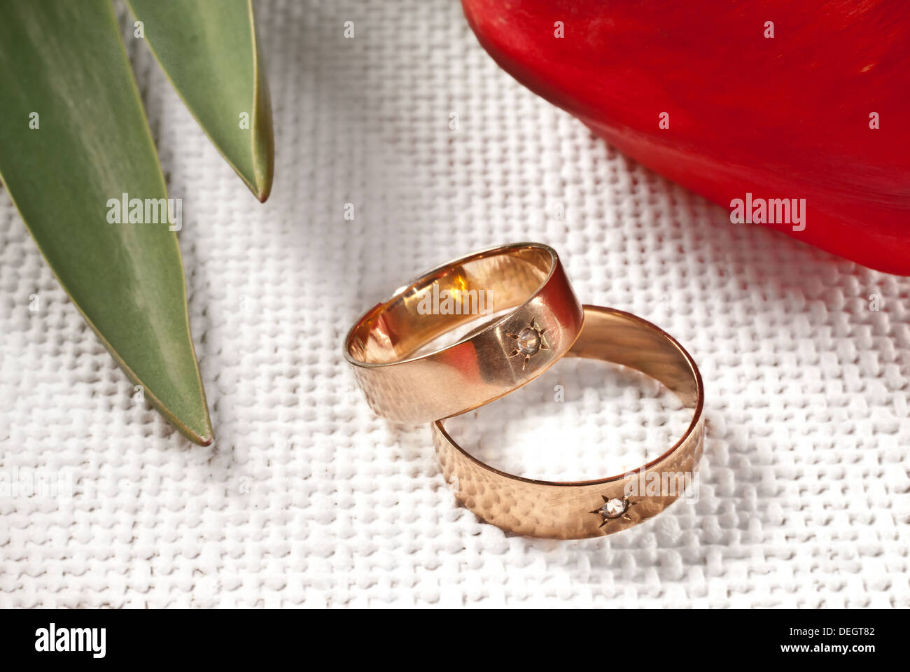 Trauringe Stockfoto
