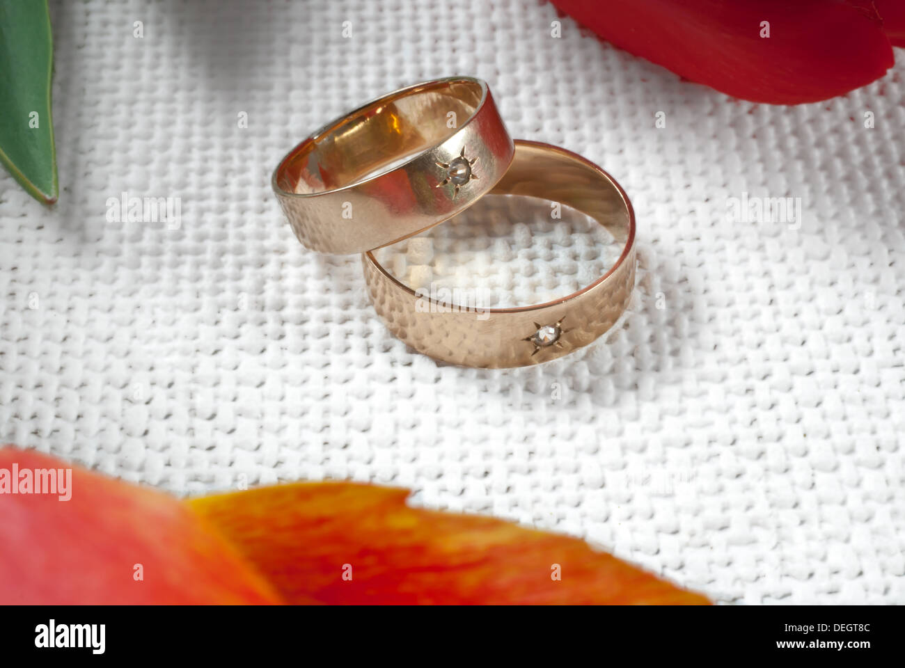 Trauringe Stockfoto