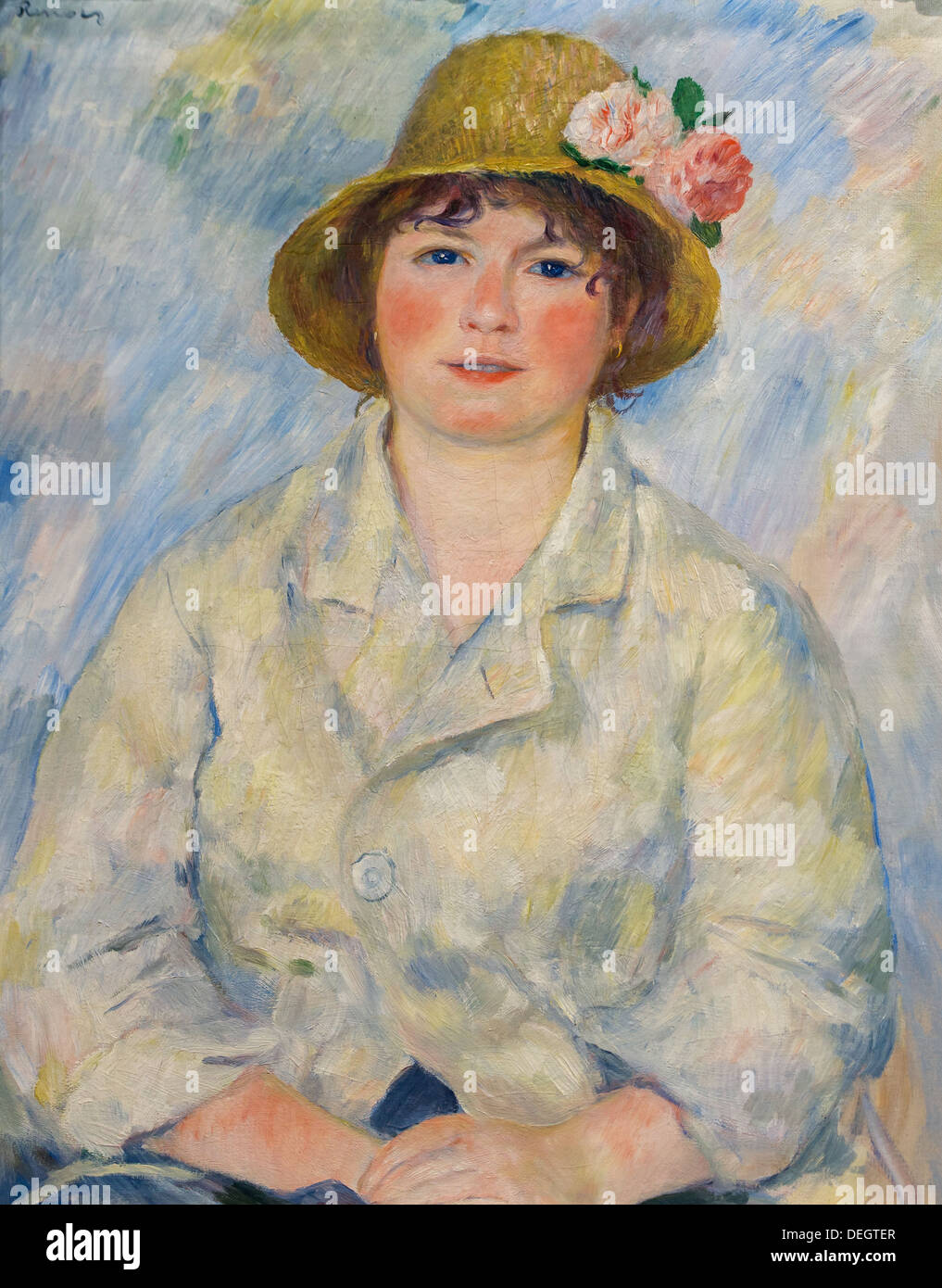 19. Jahrhundert - Porträt von Madame Renoir, 1885 - Pierre-Auguste Renoir Philippe Sauvan-Magnet / aktive Museum Öl auf Leinwand Stockfoto