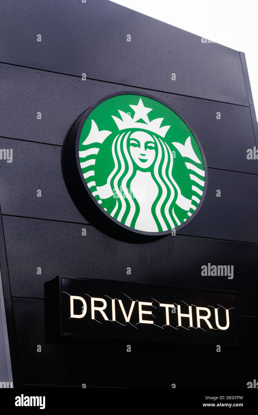 Starbucks drive thru Stockfoto