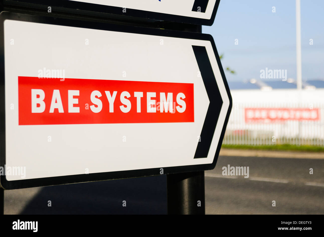 Zeichen für BAE Systems Stockfoto