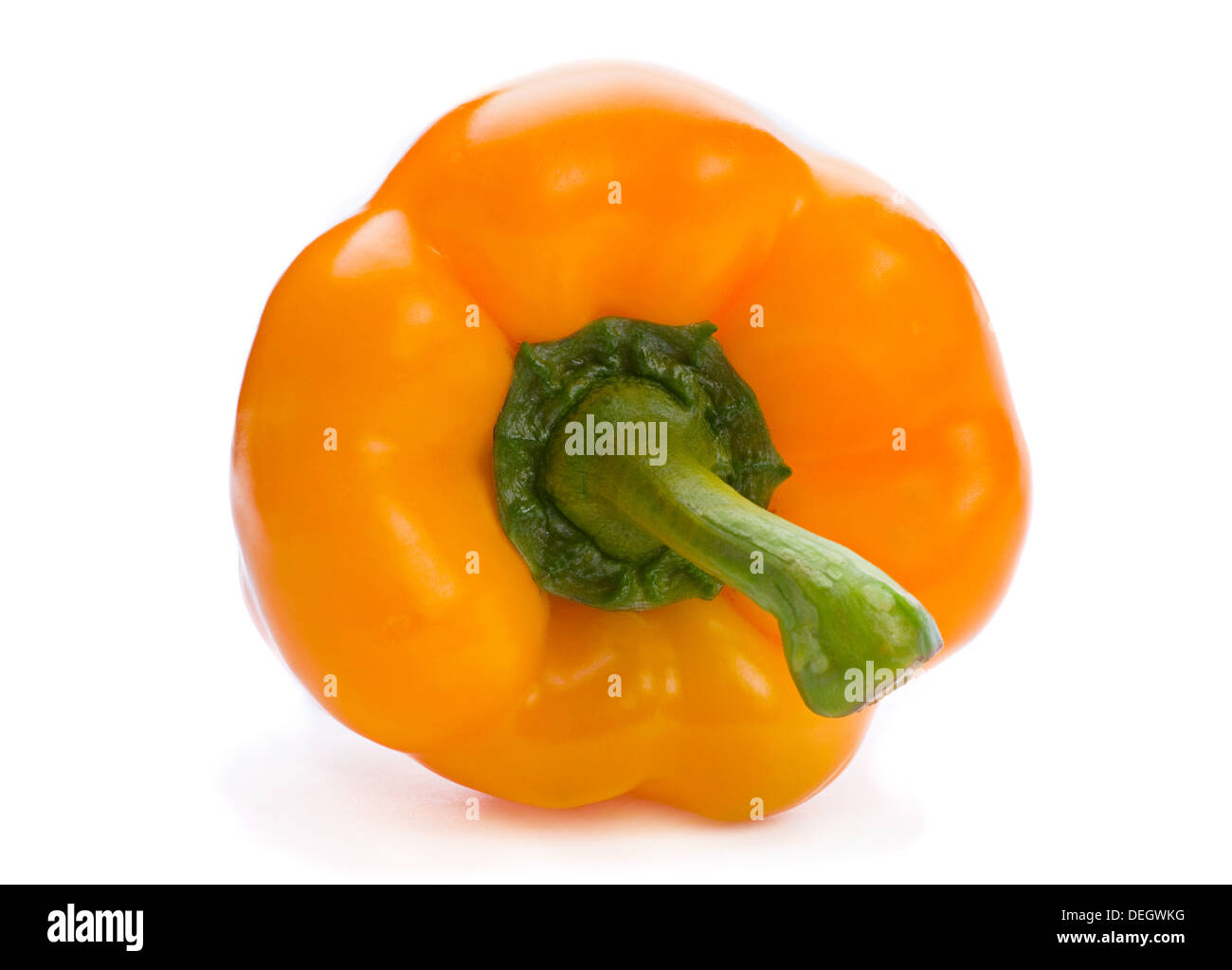 Gelbe Paprika Gemüse isoliert auf weiss Stockfoto