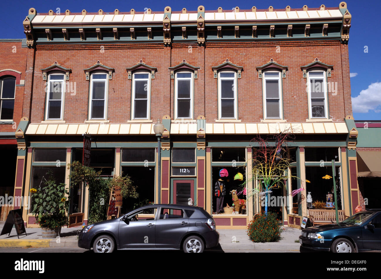 Reich verzierte Ladenfront in der Stadt von Salida, Colorado USA. Stockfoto