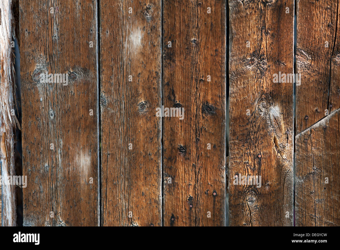 Alte Scheune Holzbohlen Stockfoto