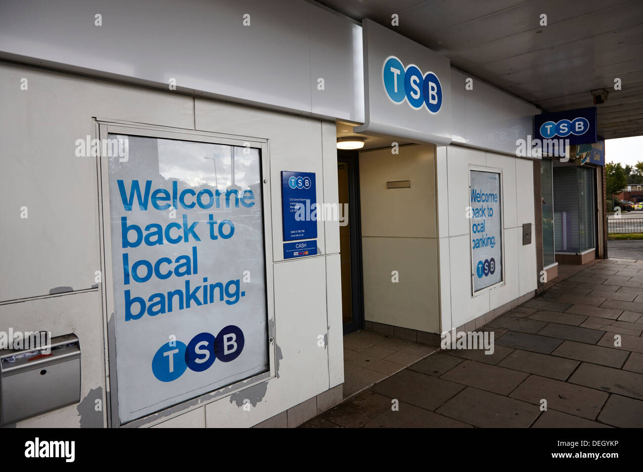 Zweig der neu eröffneten TSB Bank Privatkundenbank in Großbritannien Stockfoto