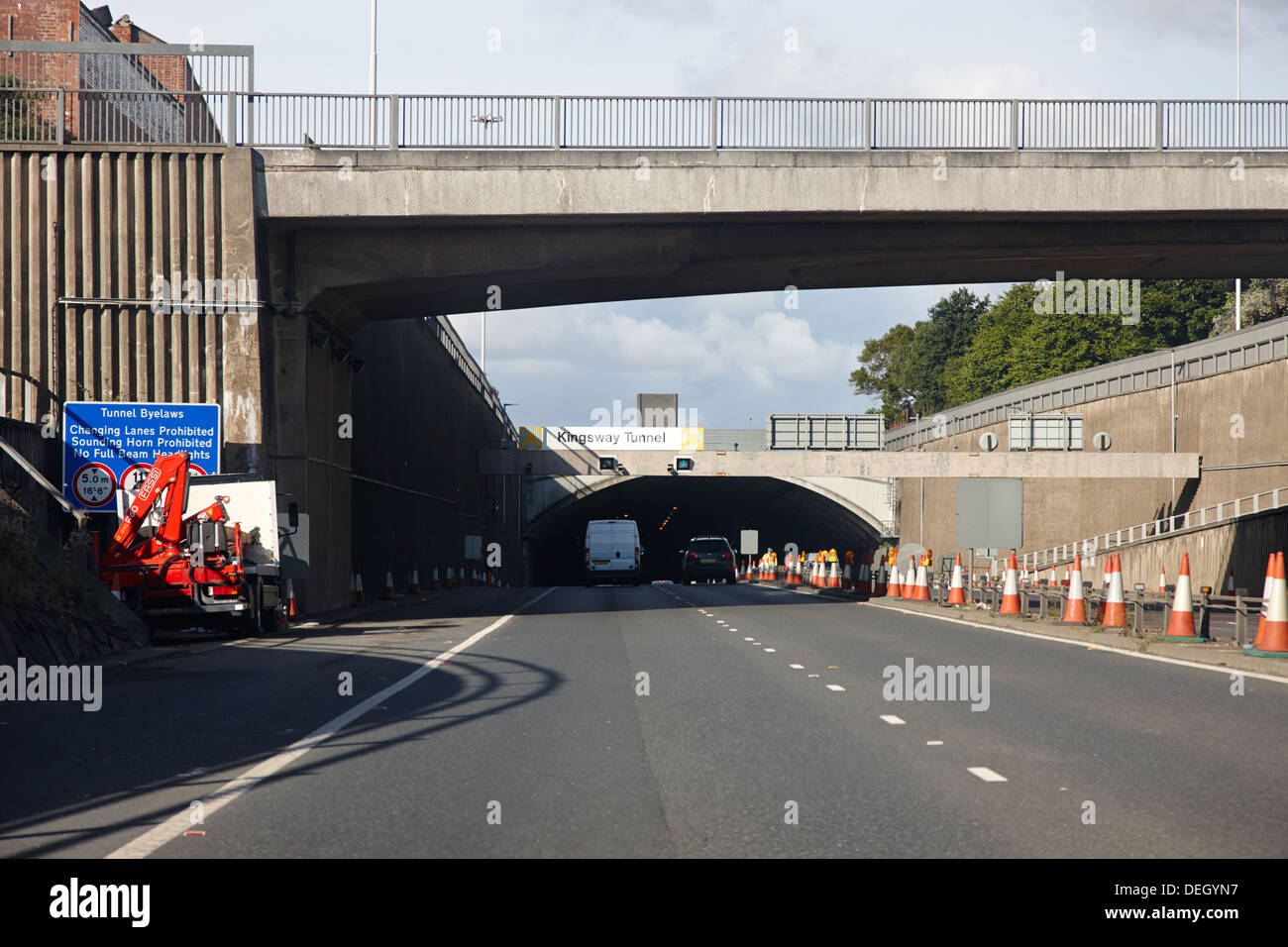 Eingang zum Kingsway Tunnel Liverpool merseyside Stockfoto