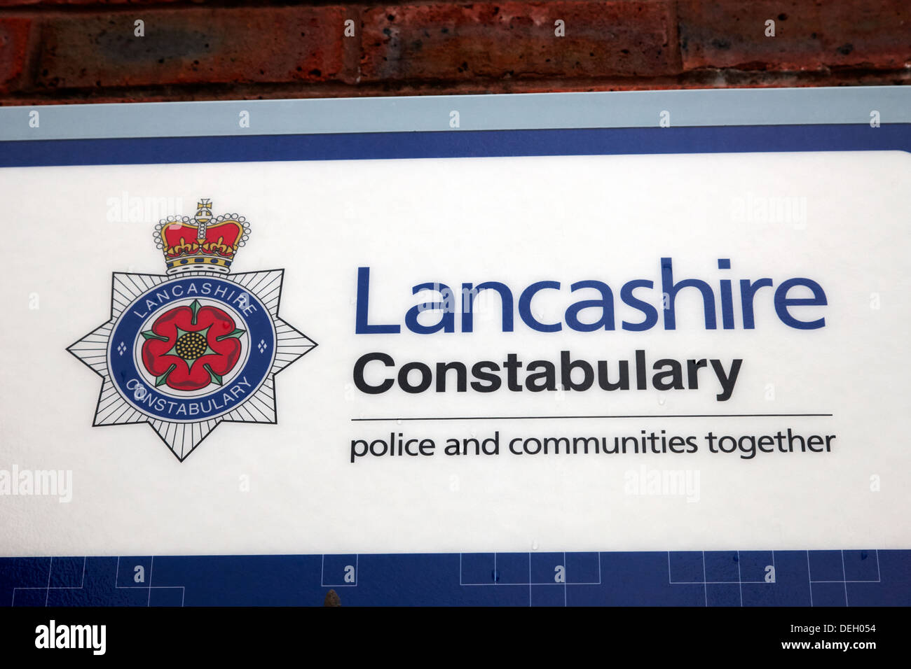 Lancashire Constabulary Polizei Polizei logo Stockfoto