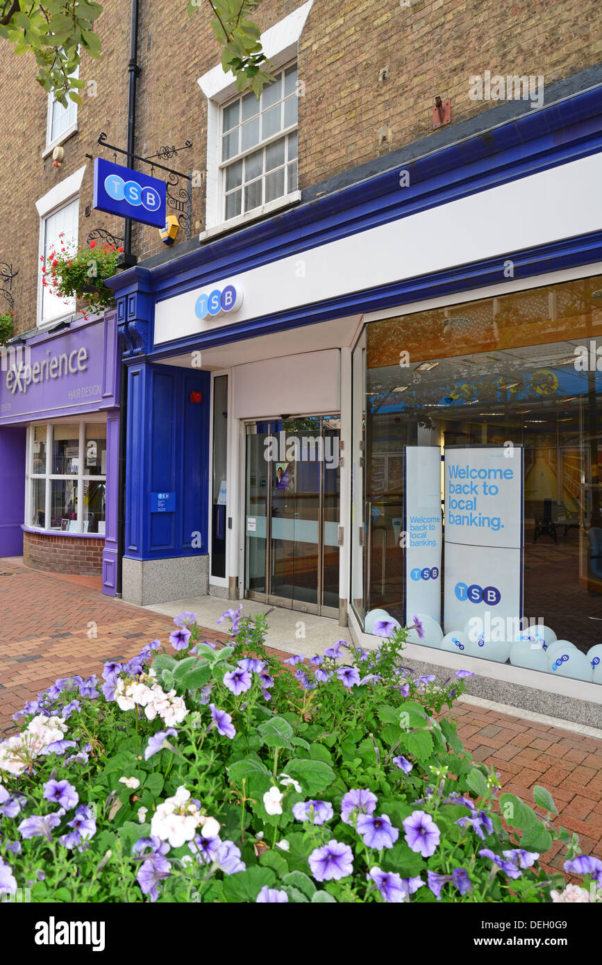 TSB Bank, Church Street, Rugby, Warwickshire, England, Vereinigtes Königreich Stockfoto