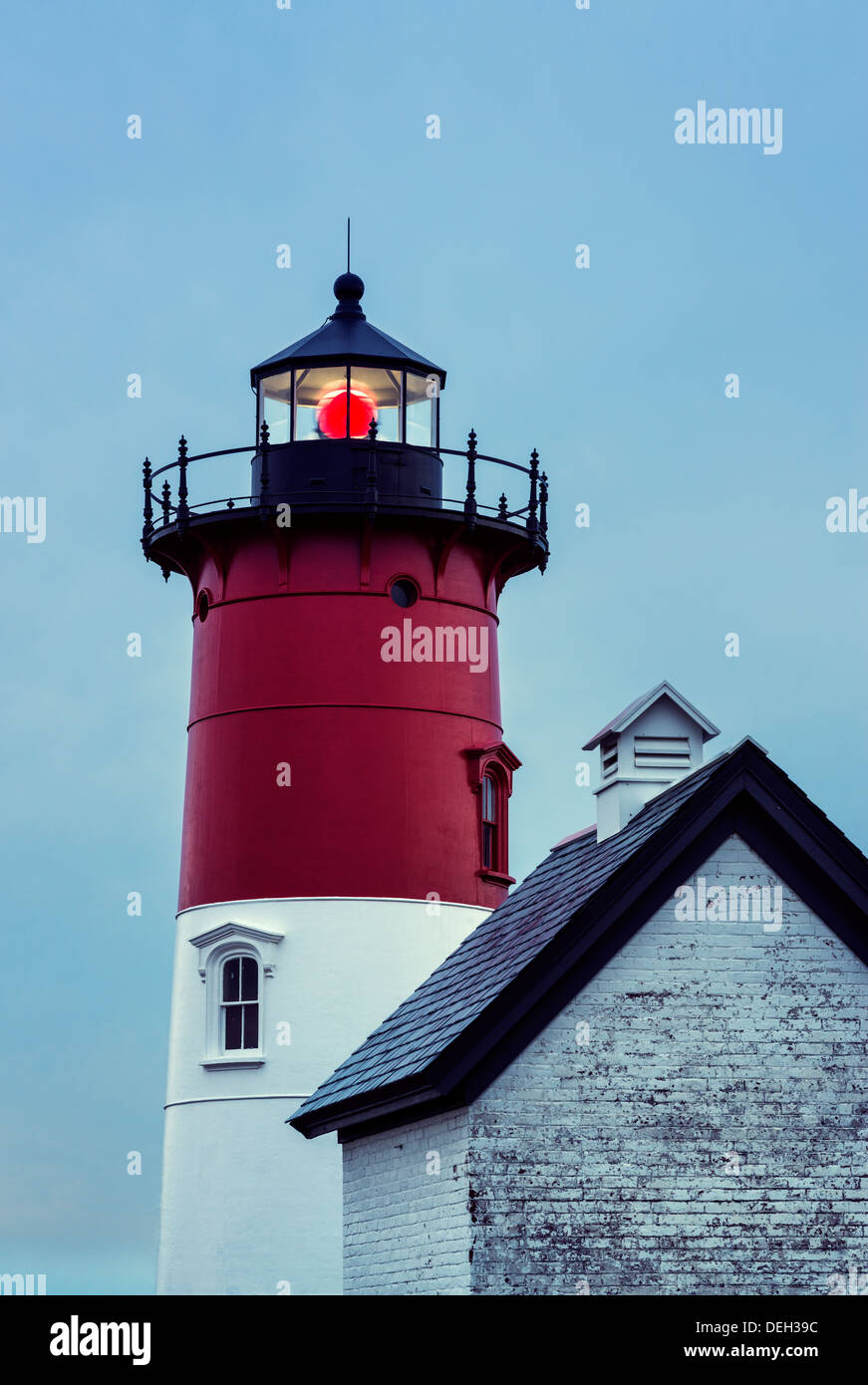 Nauset Leuchtturm, Eastham, Cape Cod, Massachusetts, USA Stockfoto