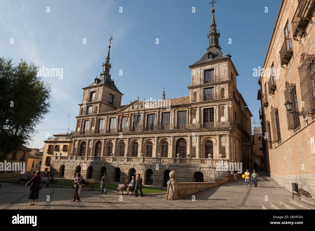 Ayuntamiento de Toledo im Plaza del Consistorio - Toledo, Provinz Toledo, Kastilien-La Mancha, Spanien Stockfoto