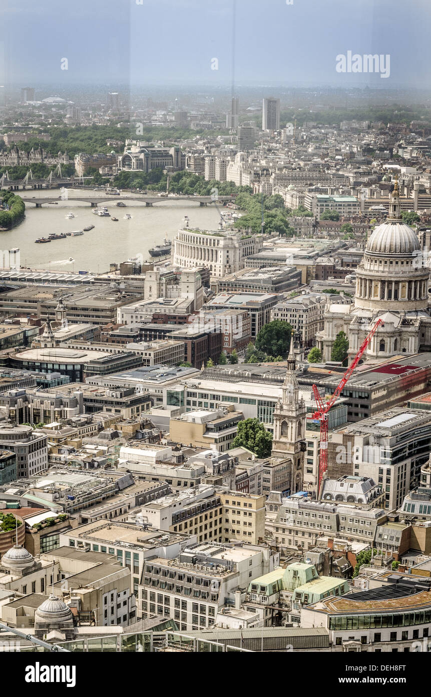 Birdseye-Blick über die Stadt london Stockfoto