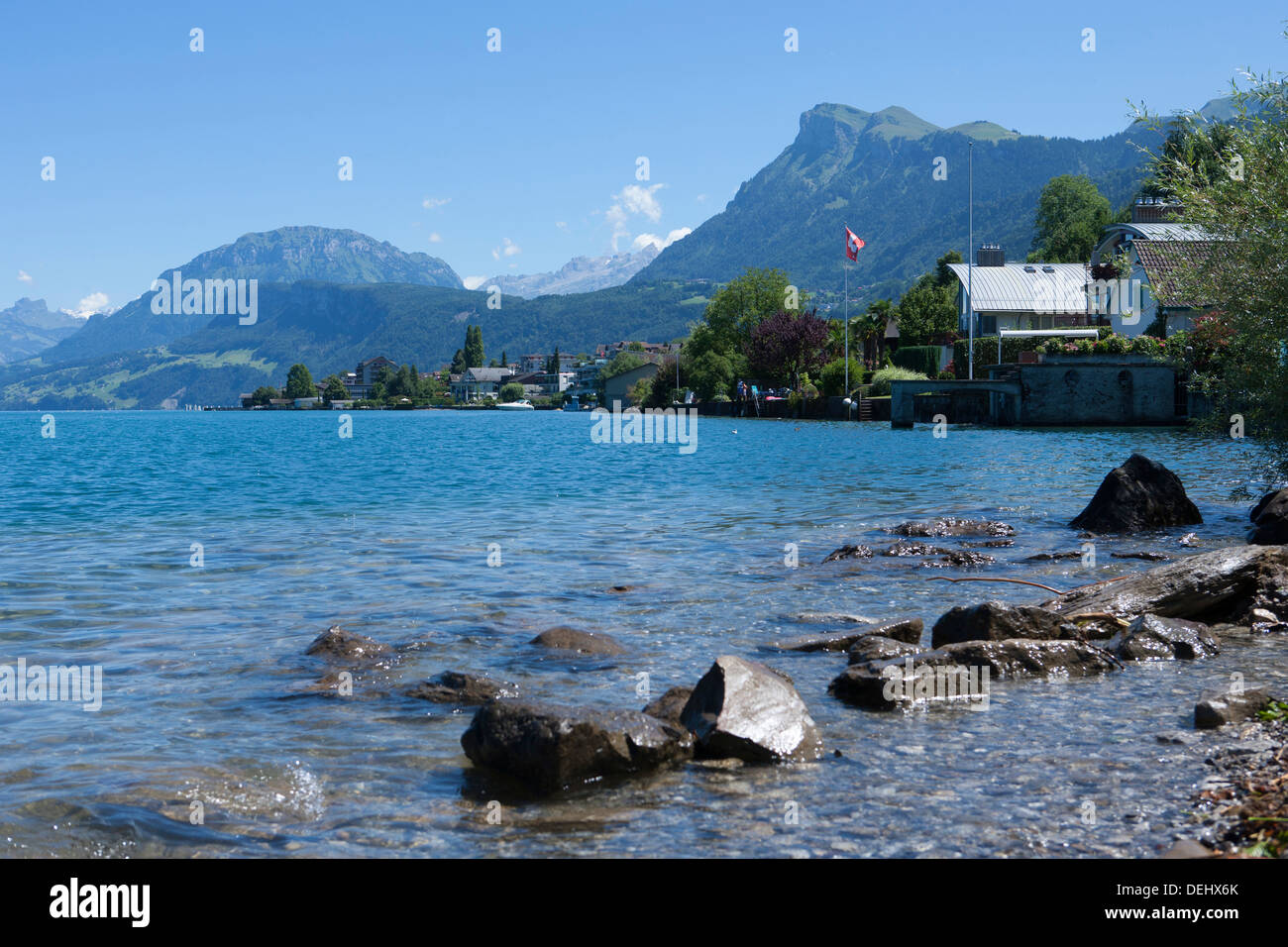 See in den Schweizer Alpen Stockfoto