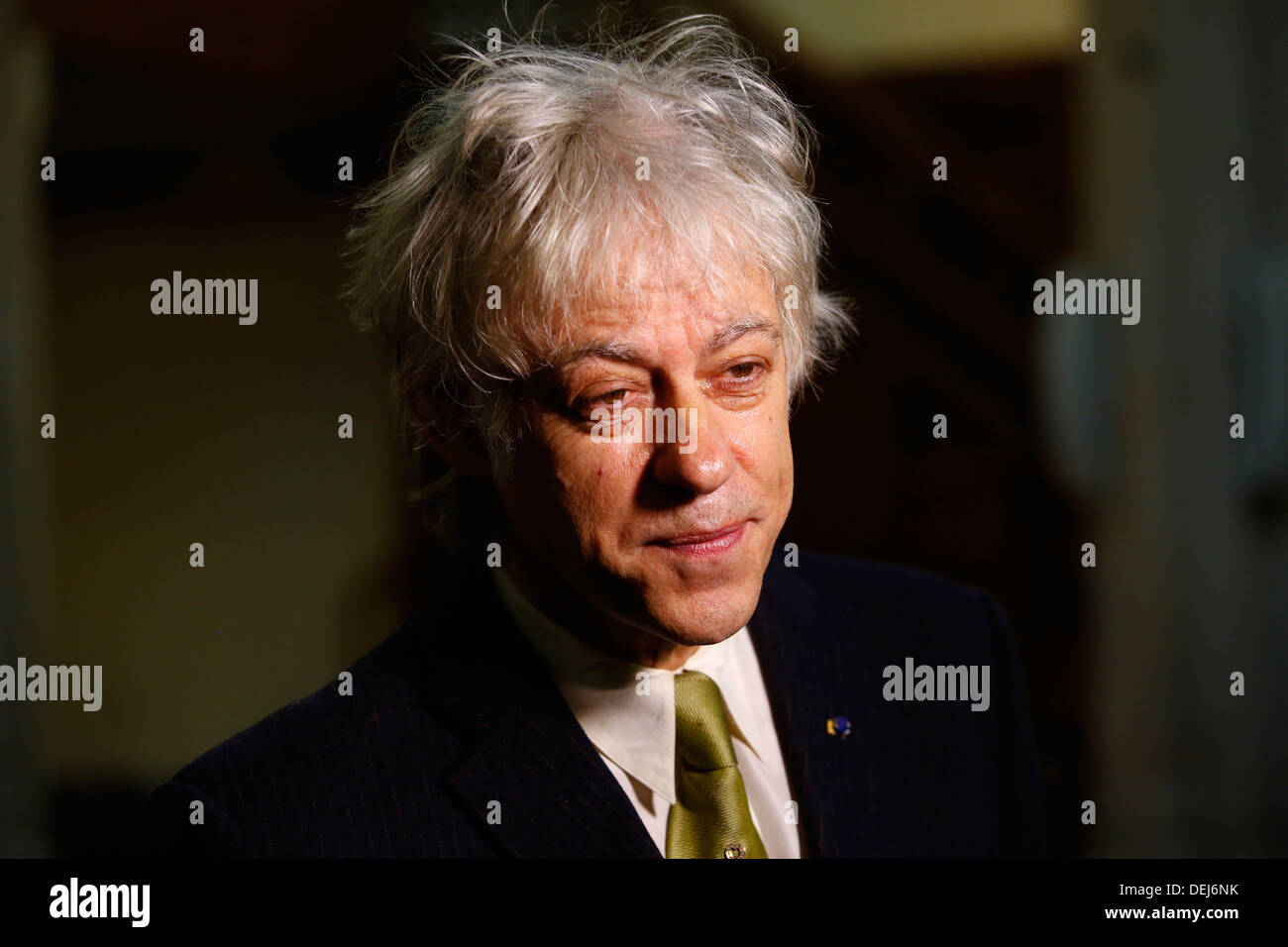 Irische Musiker Sir Bob Geldof besucht eine Zeremonie er die Freiheit von der City of London-Zertifikat bei der Guildhal absolvierte Stockfoto