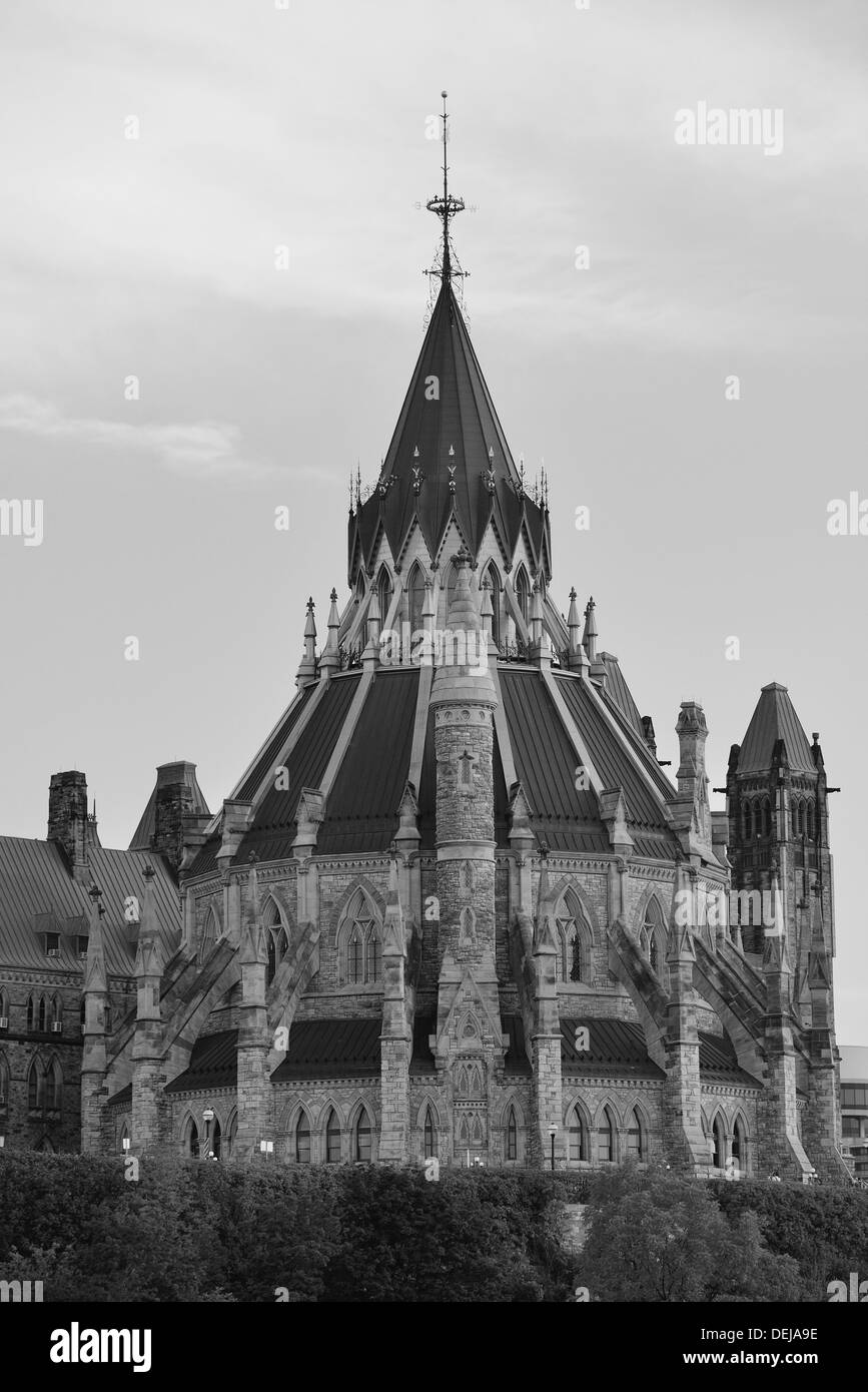 Bibliothek-Closeup Parliament Hill in Ottawa, Kanada Stockfoto