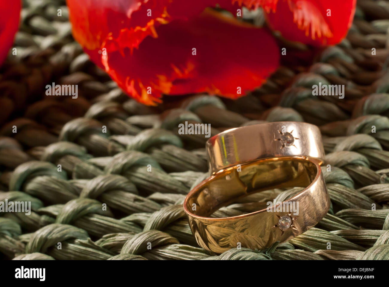 Trauringe Stockfoto