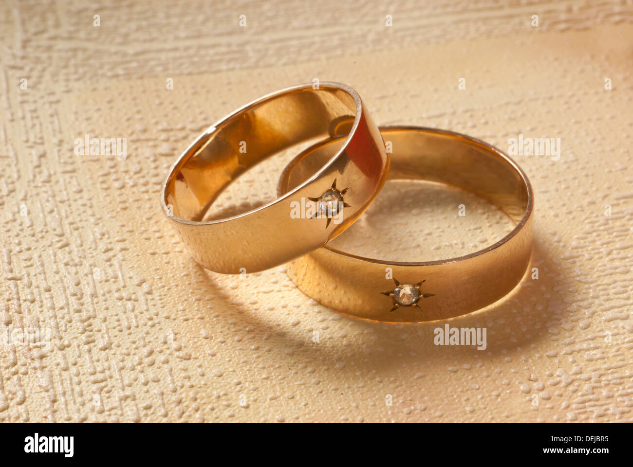 Trauringe Stockfoto