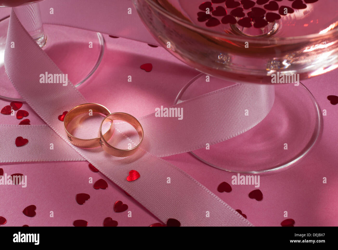 Trauringe Stockfoto
