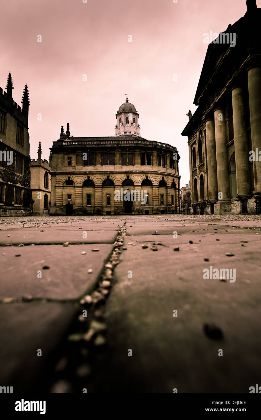 Low-Straßenansicht in Oxford, England Stockfoto