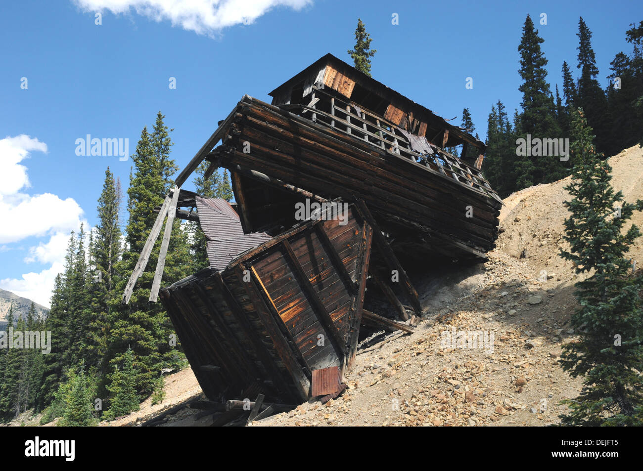 Alten Bergbau bleibt in der Nähe von St. Elmo Geisterstadt in Colorado. Stockfoto