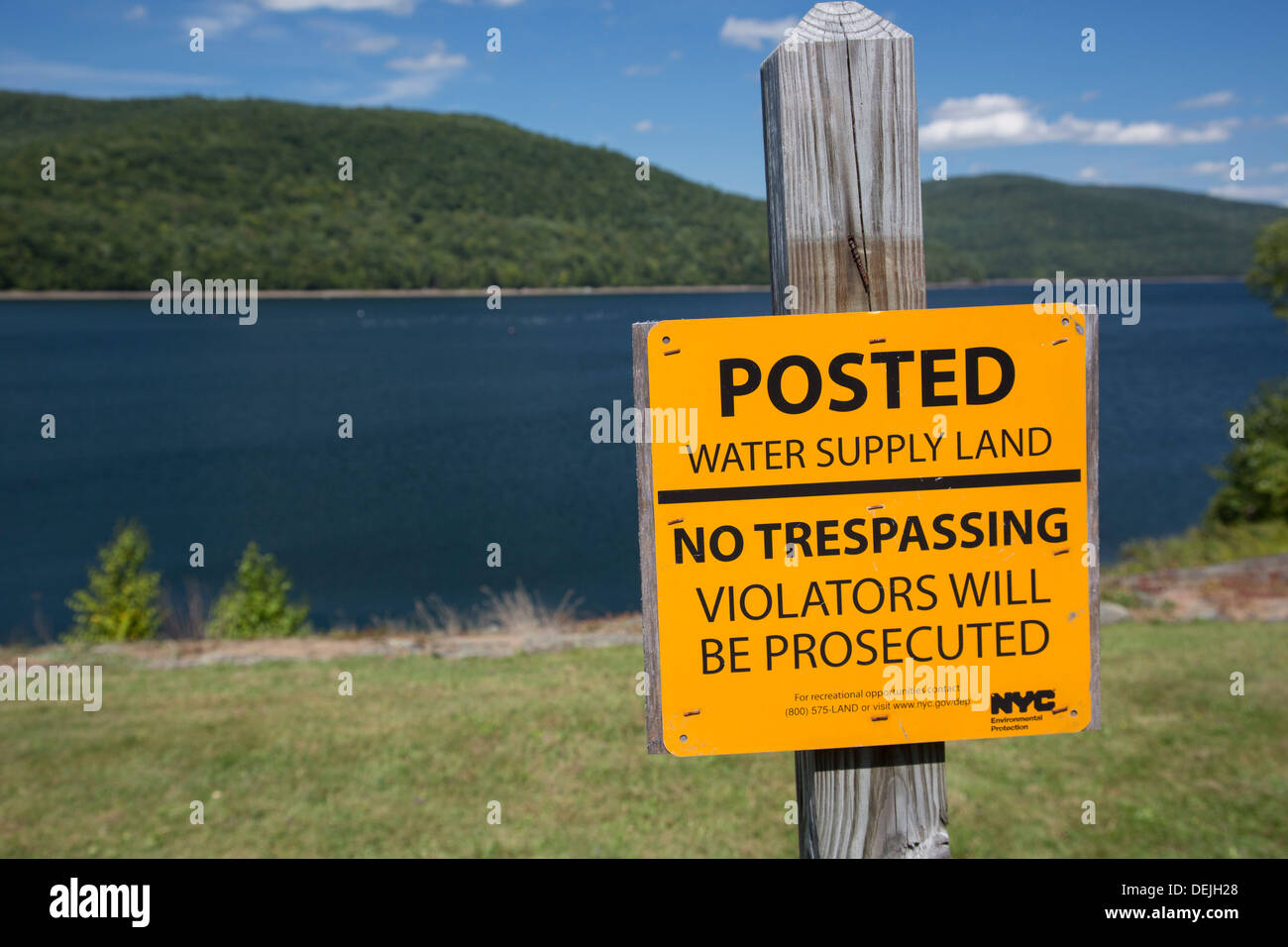 New York City-Wasser-Reservoir in Catskill Mountains Stockfoto