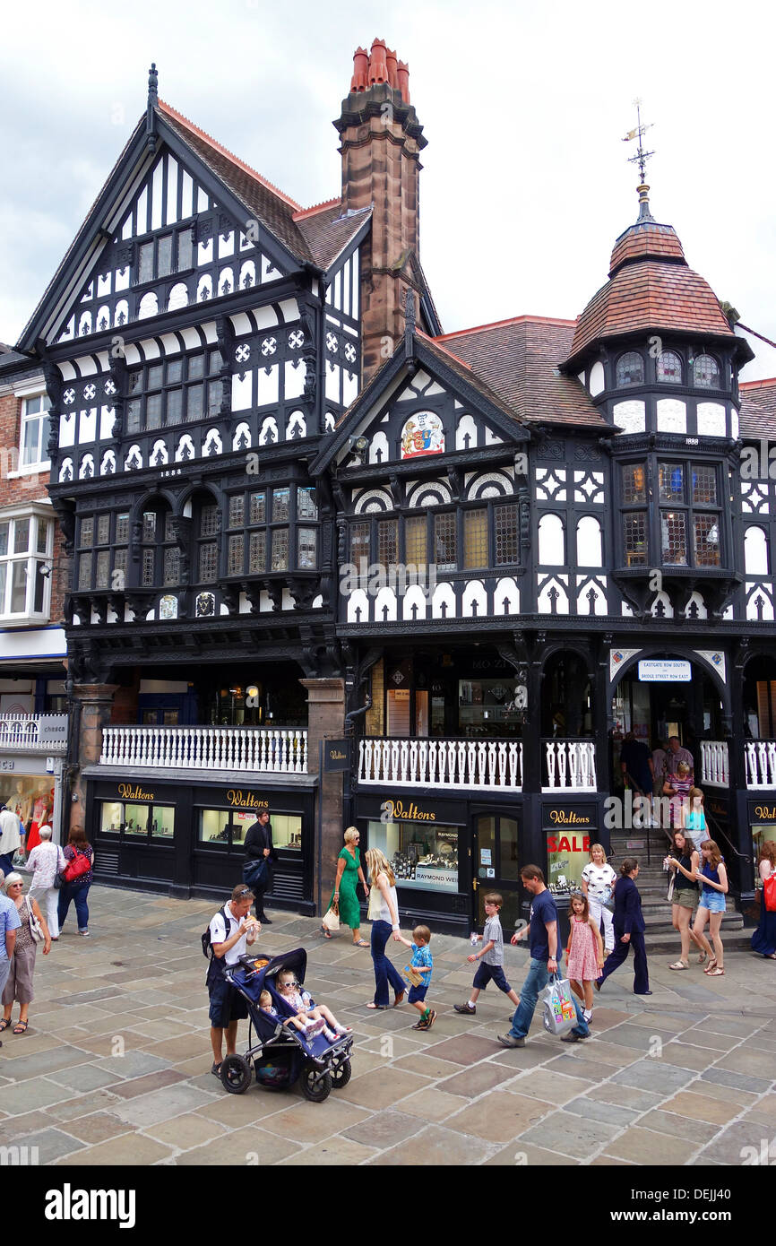 Chester Stadtzentrum Stockfoto