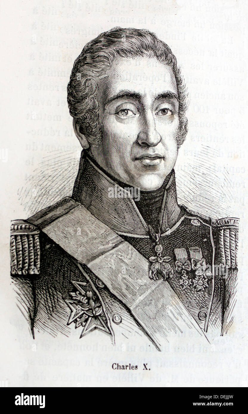 Frankreich, Geschichte, 19. Jahrhundert, Charles X 9. Oktober 1757-6. November 1836 regierte als König von Frankreich und Navarra von 16 Stockfoto