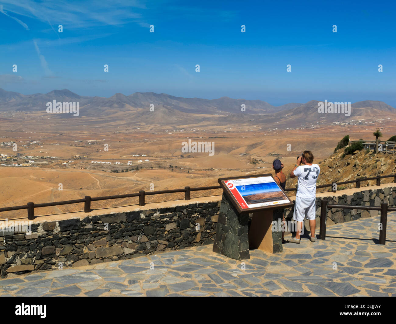 Parque Rural Fuerteventura Kanaren Spanien Blick nach Norden Stockfoto