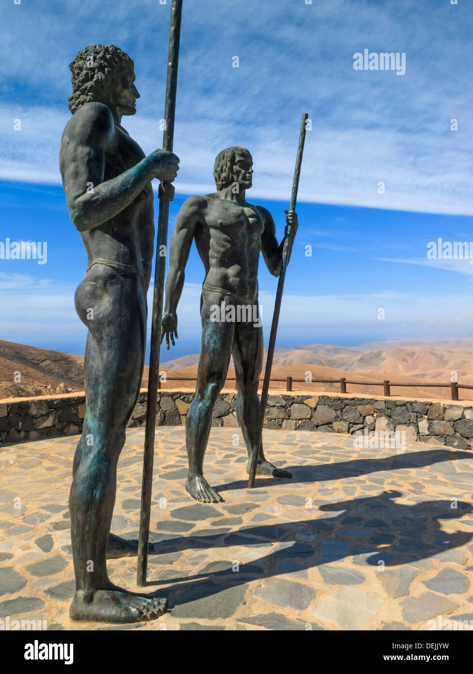 Statuen von Guise und Ayose Parque ländlichen Fuerteventura-Kanarische Inseln-Spanien Stockfoto