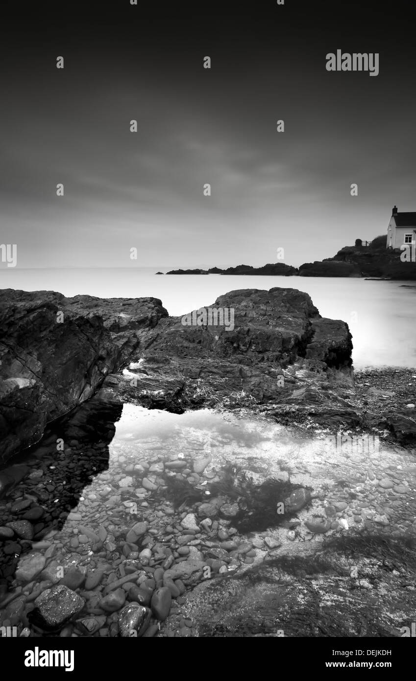 Launisch Schuss von St Brides Bay in Pembroke, West Wales Stockfoto