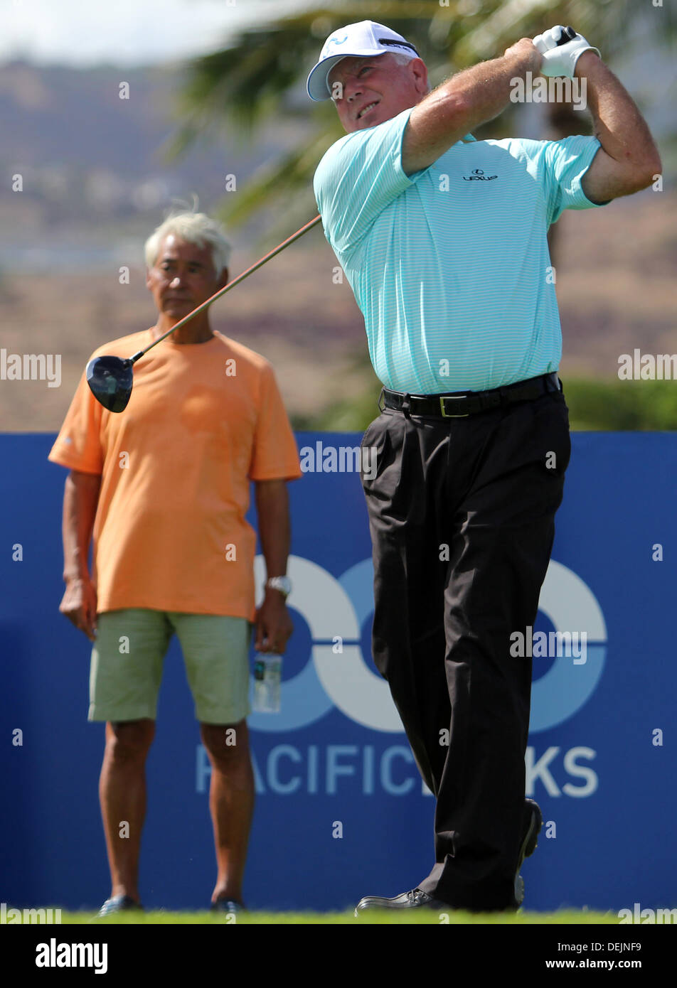 Kapolei, HI, Vereinigte Staaten. 18. September 2013. 18. September 2013 Kapolei, Hawaii - Mark O'Meara in einem Champions Tour Event am Pazifik Links Hawaii Weltmeisterschafften im Kapolei Golf Club in Kapolei, Hawaii. Bildnachweis: Csm/Alamy Live-Nachrichten Stockfoto