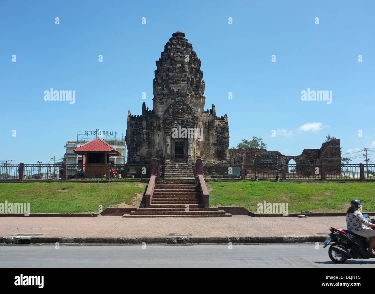 Phra Prang Sam Yot, Lopburi Thailand Stockfoto