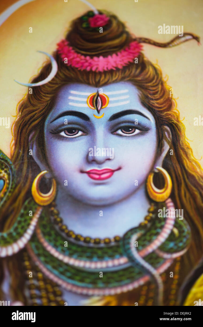 Lord Shiva auf einem hinduistischen poster Stockfoto