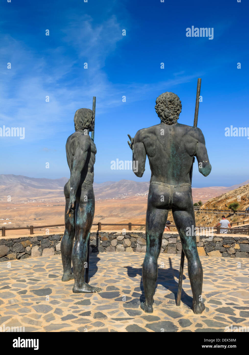 Statuen von Guise und Ayose Parque ländlichen Fuerteventura-Kanarische Inseln-Spanien Stockfoto