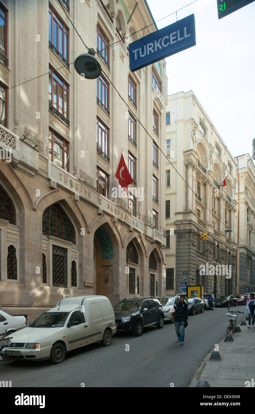 Istanbul, Galata, Bankalar Caddesi ist Bank Istanbul Stockfoto