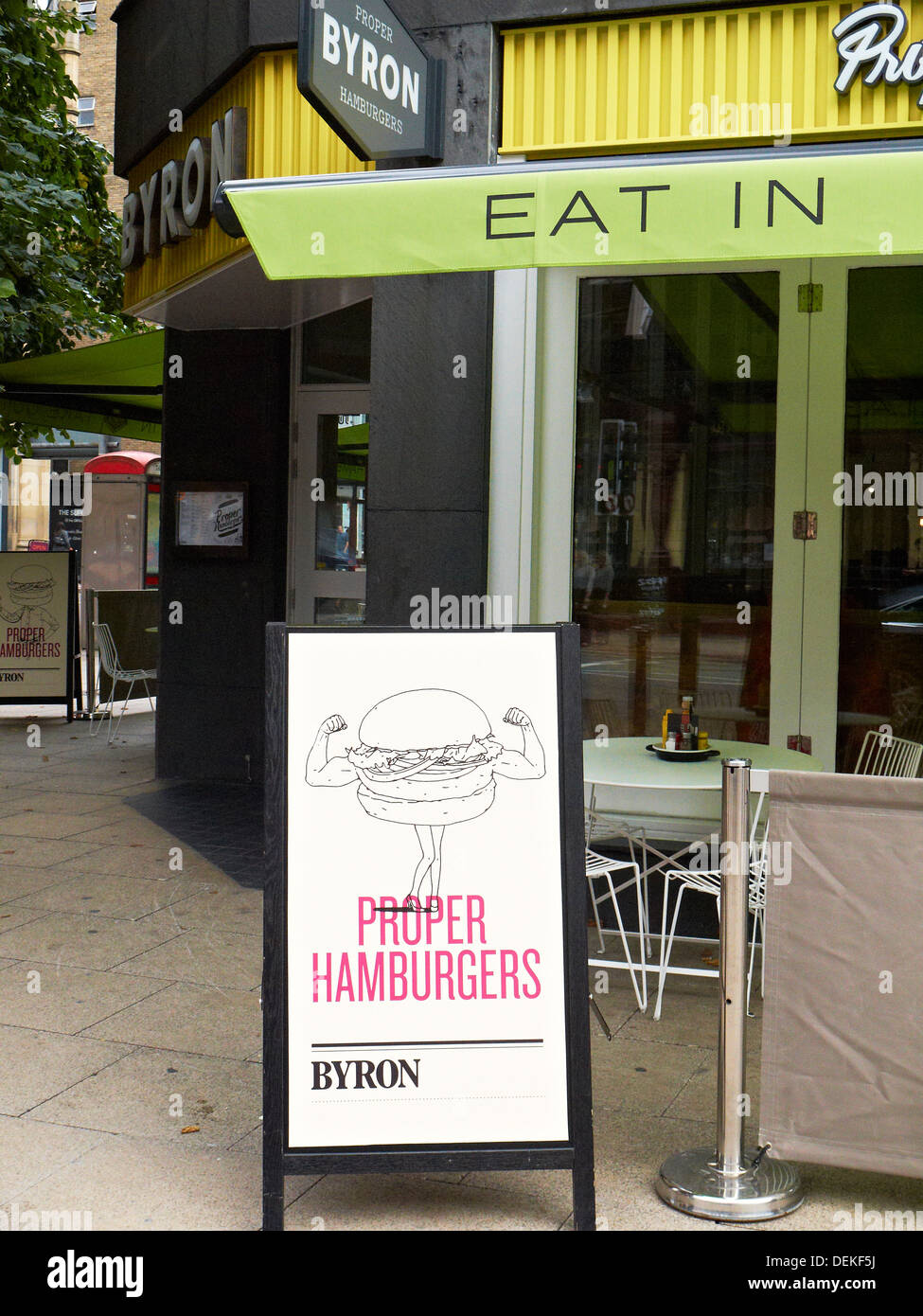 Byron richtige Hamburger speichern in Manchester UK Stockfoto