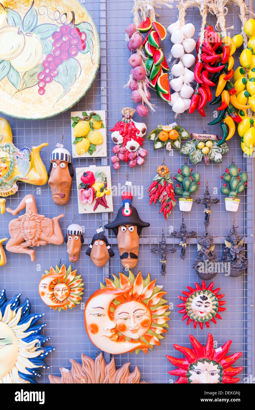 Sizilien-Keramik Taormina Stockfoto